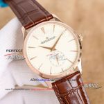 AAA replica Jaeger-LeCoultre Master Ultra Thin rose gold case brown leather strap watch (1)_th.jpg